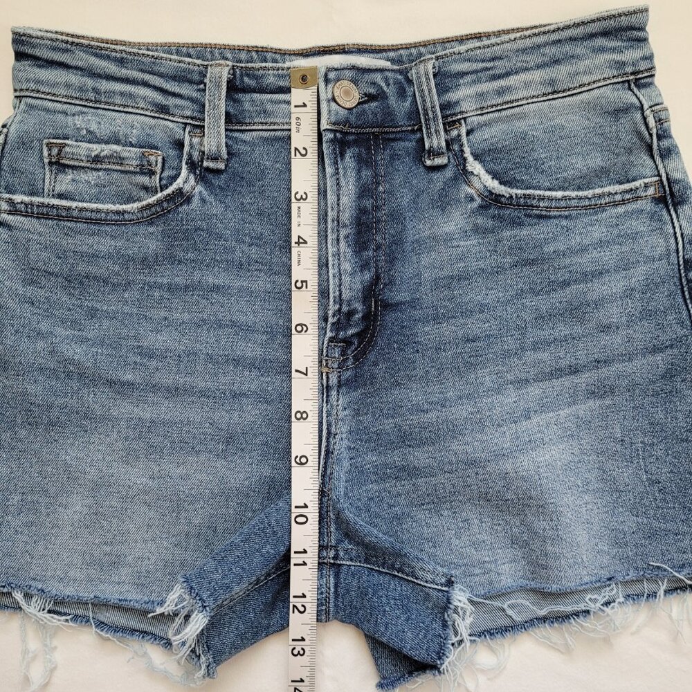 Vervet Raw Hem Frayed Cutoff Jean Shorts Medium Wash Size Medium Festival - Picture 9 of 15